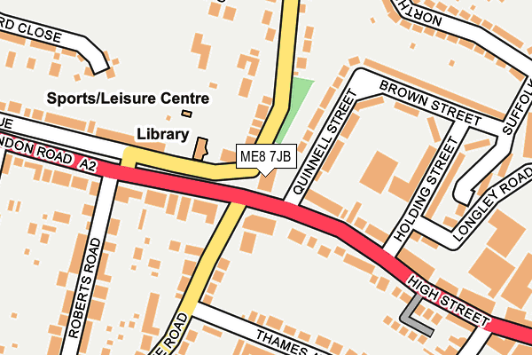 ME8 7JB map - OS OpenMap – Local (Ordnance Survey) ME8 7JB map - OS OpenMap – Local (Ordnance Survey)
