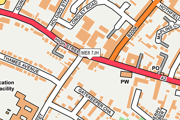 ME8 7JH map - OS OpenMap – Local (Ordnance Survey) ME8 7JH map - OS OpenMap – Local (Ordnance Survey)