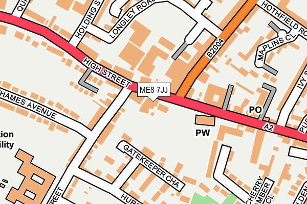 ME8 7JJ map - OS OpenMap – Local (Ordnance Survey) ME8 7JJ map - OS OpenMap – Local (Ordnance Survey)