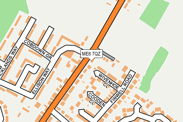 ME8 7QZ map - OS OpenMap – Local (Ordnance Survey) ME8 7QZ map - OS OpenMap – Local (Ordnance Survey)