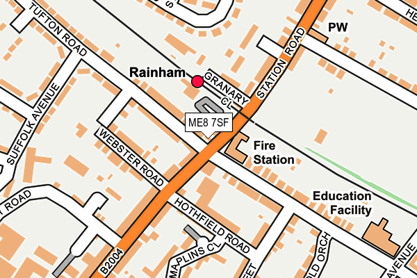 ME8 7SF map - OS OpenMap – Local (Ordnance Survey)