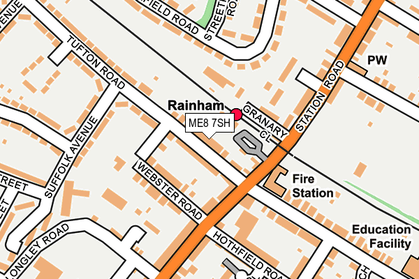ME8 7SH map - OS OpenMap – Local (Ordnance Survey) ME8 7SH map - OS OpenMap – Local (Ordnance Survey)