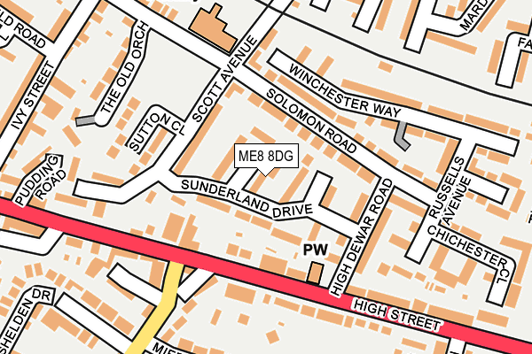 ME8 8DG map - OS OpenMap – Local (Ordnance Survey) ME8 8DG map - OS OpenMap – Local (Ordnance Survey)