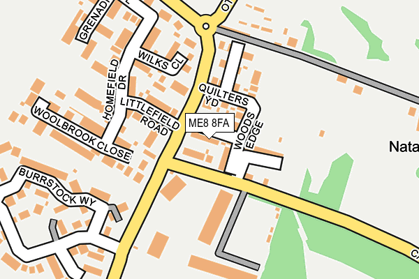 ME8 8FA map - OS OpenMap – Local (Ordnance Survey) ME8 8FA map - OS OpenMap – Local (Ordnance Survey)
