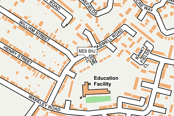 ME8 8HJ map - OS OpenMap – Local (Ordnance Survey) ME8 8HJ map - OS OpenMap – Local (Ordnance Survey)