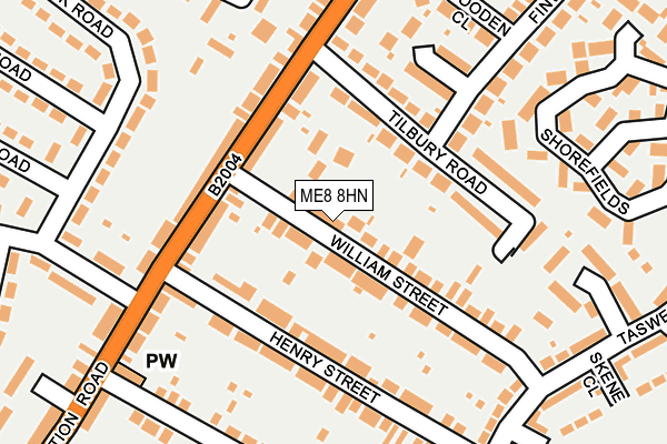 ME8 8HN map - OS OpenMap – Local (Ordnance Survey) ME8 8HN map - OS OpenMap – Local (Ordnance Survey)