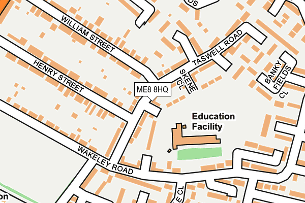 ME8 8HQ map - OS OpenMap – Local (Ordnance Survey) ME8 8HQ map - OS OpenMap – Local (Ordnance Survey)