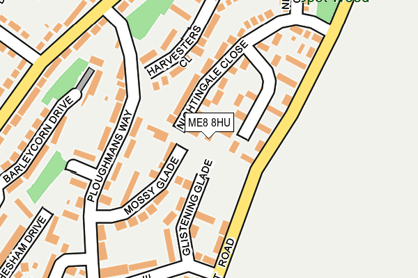 ME8 8HU map - OS OpenMap – Local (Ordnance Survey) ME8 8HU map - OS OpenMap – Local (Ordnance Survey)