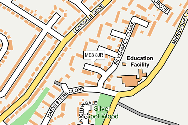 ME8 8JR map - OS OpenMap – Local (Ordnance Survey)