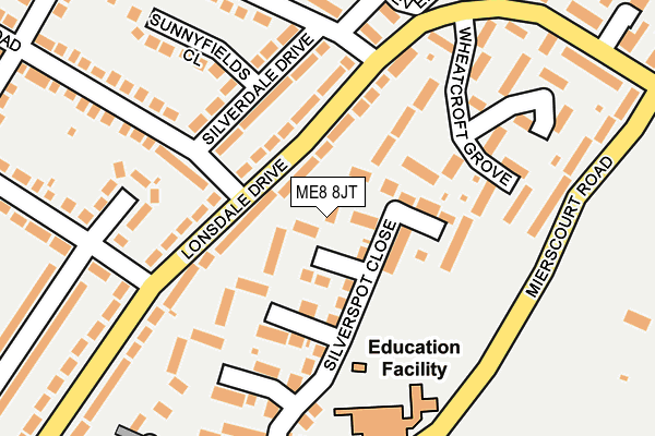 ME8 8JT map - OS OpenMap – Local (Ordnance Survey) ME8 8JT map - OS OpenMap – Local (Ordnance Survey)