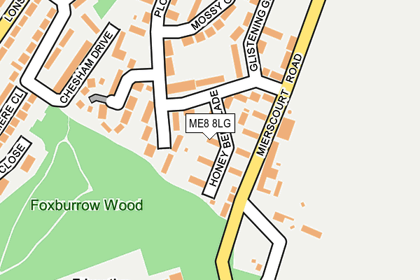 ME8 8LG map - OS OpenMap – Local (Ordnance Survey)
