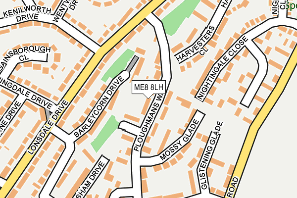 ME8 8LH map - OS OpenMap – Local (Ordnance Survey) ME8 8LH map - OS OpenMap – Local (Ordnance Survey)