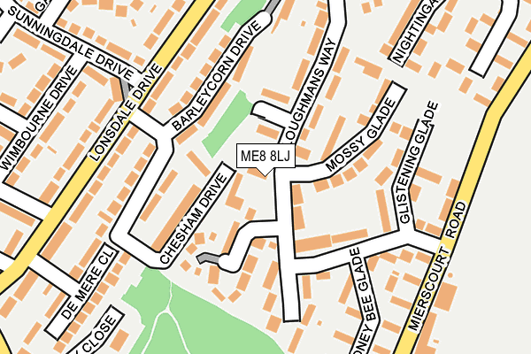ME8 8LJ map - OS OpenMap – Local (Ordnance Survey) ME8 8LJ map - OS OpenMap – Local (Ordnance Survey)