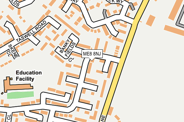 ME8 8NJ map - OS OpenMap – Local (Ordnance Survey) ME8 8NJ map - OS OpenMap – Local (Ordnance Survey)