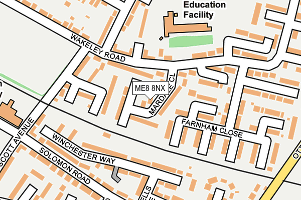 ME8 8NX map - OS OpenMap – Local (Ordnance Survey)