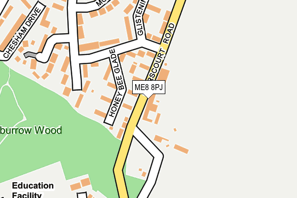 ME8 8PJ map - OS OpenMap – Local (Ordnance Survey) ME8 8PJ map - OS OpenMap – Local (Ordnance Survey)