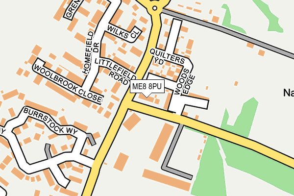 ME8 8PU map - OS OpenMap – Local (Ordnance Survey) ME8 8PU map - OS OpenMap – Local (Ordnance Survey)