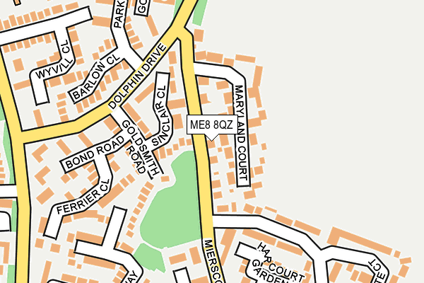 ME8 8QZ map - OS OpenMap – Local (Ordnance Survey) ME8 8QZ map - OS OpenMap – Local (Ordnance Survey)