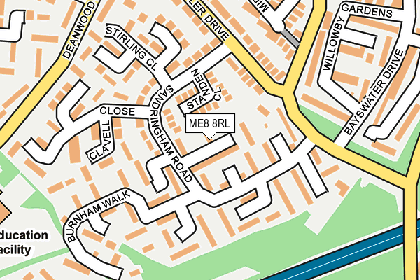ME8 8RL map - OS OpenMap – Local (Ordnance Survey) ME8 8RL map - OS OpenMap – Local (Ordnance Survey)