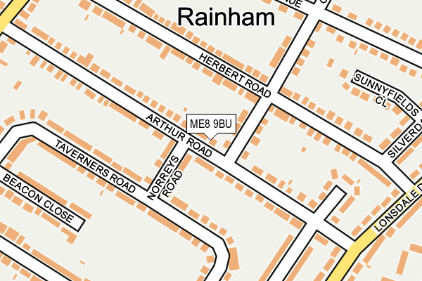 ME8 9BU map - OS OpenMap – Local (Ordnance Survey)
