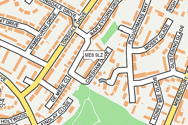 ME8 9LZ map - OS OpenMap – Local (Ordnance Survey) ME8 9LZ map - OS OpenMap – Local (Ordnance Survey)