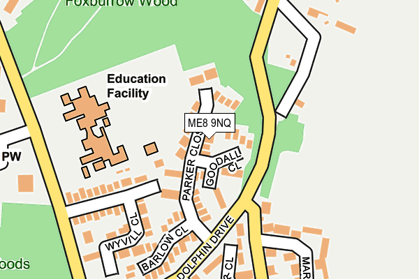 ME8 9NQ map - OS OpenMap – Local (Ordnance Survey) ME8 9NQ map - OS OpenMap – Local (Ordnance Survey)