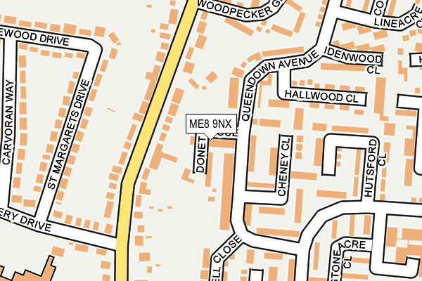 ME8 9NX map - OS OpenMap – Local (Ordnance Survey) ME8 9NX map - OS OpenMap – Local (Ordnance Survey)
