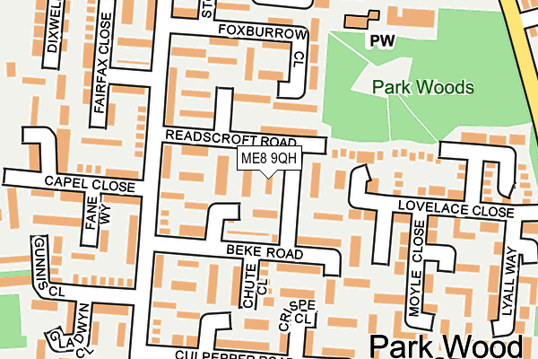 ME8 9QH map - OS OpenMap – Local (Ordnance Survey) ME8 9QH map - OS OpenMap – Local (Ordnance Survey)