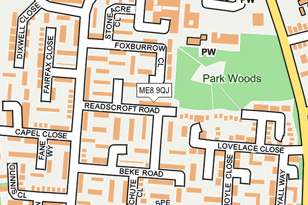 ME8 9QJ map - OS OpenMap – Local (Ordnance Survey) ME8 9QJ map - OS OpenMap – Local (Ordnance Survey)