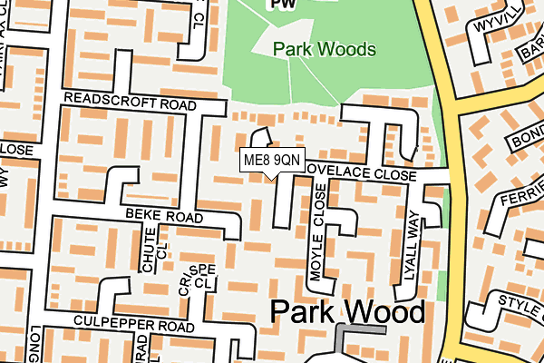 ME8 9QN map - OS OpenMap – Local (Ordnance Survey) ME8 9QN map - OS OpenMap – Local (Ordnance Survey)