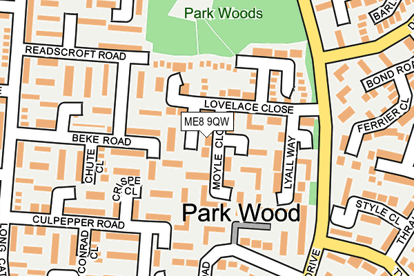 ME8 9QW map - OS OpenMap – Local (Ordnance Survey) ME8 9QW map - OS OpenMap – Local (Ordnance Survey)