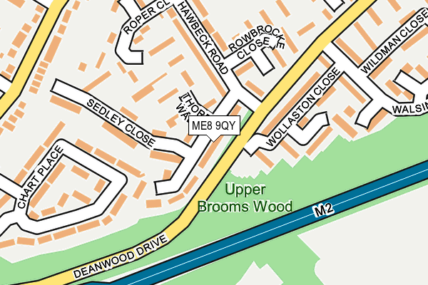 ME8 9QY map - OS OpenMap – Local (Ordnance Survey) ME8 9QY map - OS OpenMap – Local (Ordnance Survey)