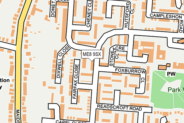 ME8 9SX map - OS OpenMap – Local (Ordnance Survey) ME8 9SX map - OS OpenMap – Local (Ordnance Survey)