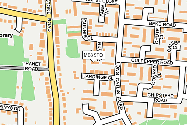 ME8 9TQ map - OS OpenMap – Local (Ordnance Survey) ME8 9TQ map - OS OpenMap – Local (Ordnance Survey)