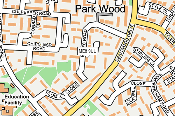 ME8 9UL map - OS OpenMap – Local (Ordnance Survey) ME8 9UL map - OS OpenMap – Local (Ordnance Survey)