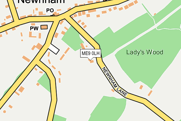ME9 0LH map - OS OpenMap – Local (Ordnance Survey)