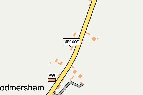 ME9 0QF map - OS OpenMap – Local (Ordnance Survey) ME9 0QF map - OS OpenMap – Local (Ordnance Survey)
