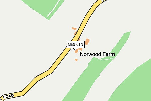 ME9 0TN map - OS OpenMap – Local (Ordnance Survey) ME9 0TN map - OS OpenMap – Local (Ordnance Survey)