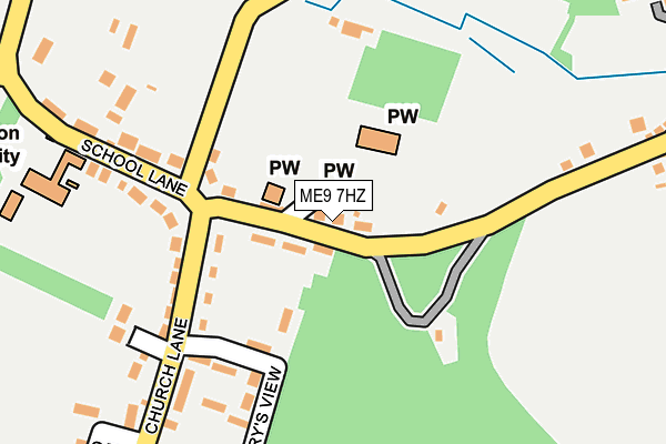 ME9 7HZ map - OS OpenMap – Local (Ordnance Survey) ME9 7HZ map - OS OpenMap – Local (Ordnance Survey)