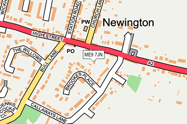 ME9 7JN map - OS OpenMap – Local (Ordnance Survey) ME9 7JN map - OS OpenMap – Local (Ordnance Survey)