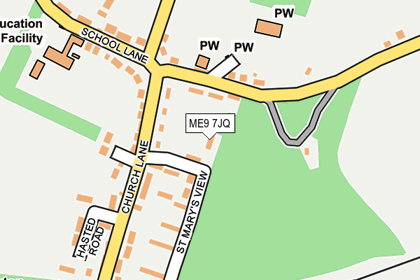 ME9 7JQ map - OS OpenMap – Local (Ordnance Survey) ME9 7JQ map - OS OpenMap – Local (Ordnance Survey)