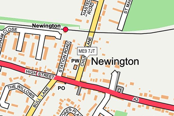 ME9 7JT map - OS OpenMap – Local (Ordnance Survey) ME9 7JT map - OS OpenMap – Local (Ordnance Survey)