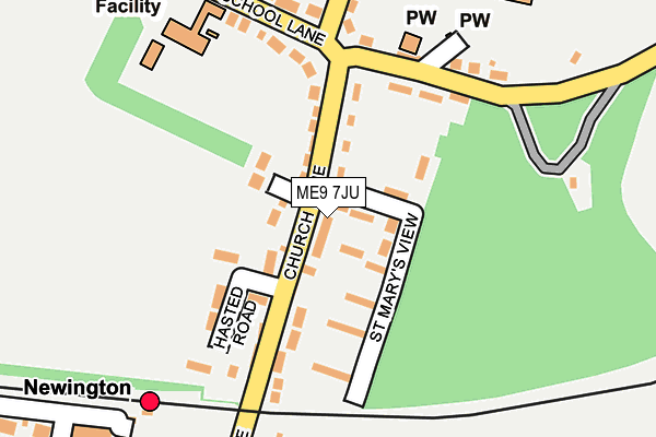 ME9 7JU map - OS OpenMap – Local (Ordnance Survey) ME9 7JU map - OS OpenMap – Local (Ordnance Survey)