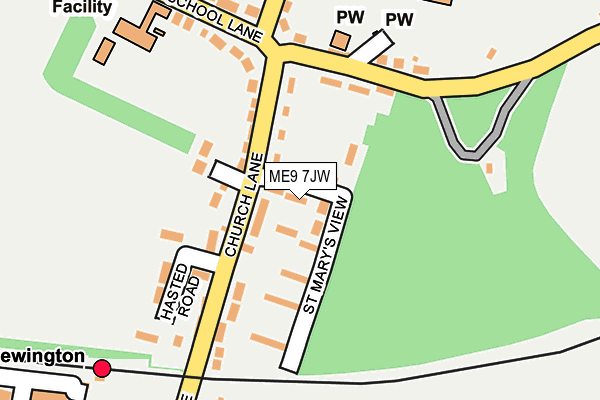ME9 7JW map - OS OpenMap – Local (Ordnance Survey) ME9 7JW map - OS OpenMap – Local (Ordnance Survey)