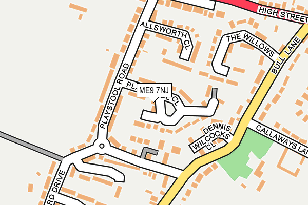 ME9 7NJ map - OS OpenMap – Local (Ordnance Survey) ME9 7NJ map - OS OpenMap – Local (Ordnance Survey)