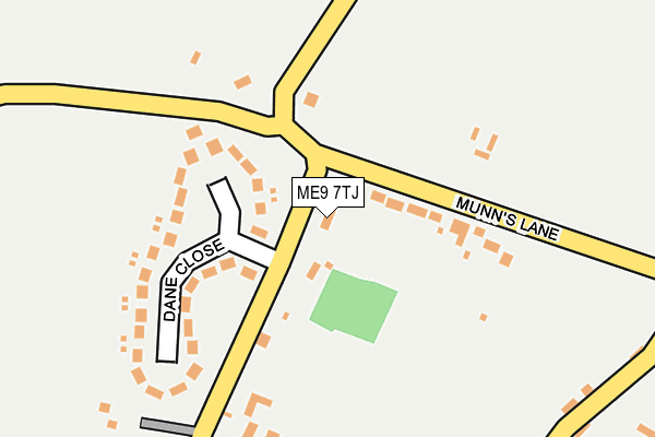 ME9 7TJ map - OS OpenMap – Local (Ordnance Survey) ME9 7TJ map - OS OpenMap – Local (Ordnance Survey)