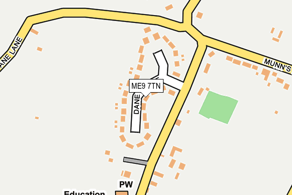 ME9 7TN map - OS OpenMap – Local (Ordnance Survey) ME9 7TN map - OS OpenMap – Local (Ordnance Survey)