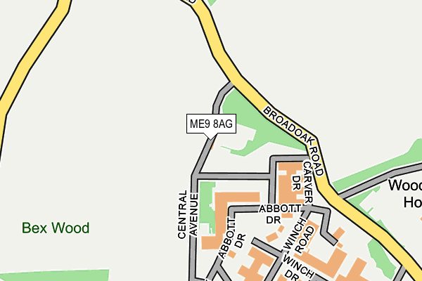 ME9 8AG map - OS OpenMap – Local (Ordnance Survey) ME9 8AG map - OS OpenMap – Local (Ordnance Survey)