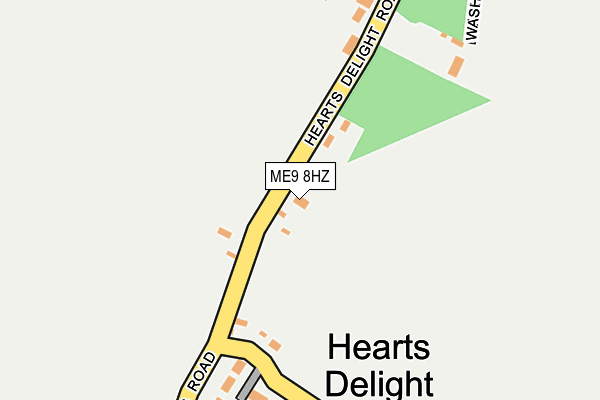 ME9 8HZ map - OS OpenMap – Local (Ordnance Survey)