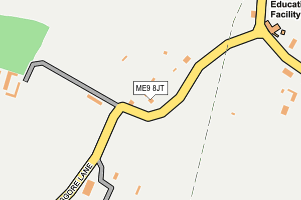 ME9 8JT map - OS OpenMap – Local (Ordnance Survey) ME9 8JT map - OS OpenMap – Local (Ordnance Survey)